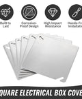 6-Pack 4x4 Inch Square Electrical Boxes With Covers And Mounting Accessories, Heavy Duty Steel Junction Boxes For Indoor Outdoor Wiring, Secure Organized Projects And Easy Mounting: six square steel box covers