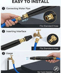 High Pressure Water Gun For Car Cleaning And Home Use Handheld Sprayer With Booster Nozzle And Hose Beast Auto Spray Tool installation