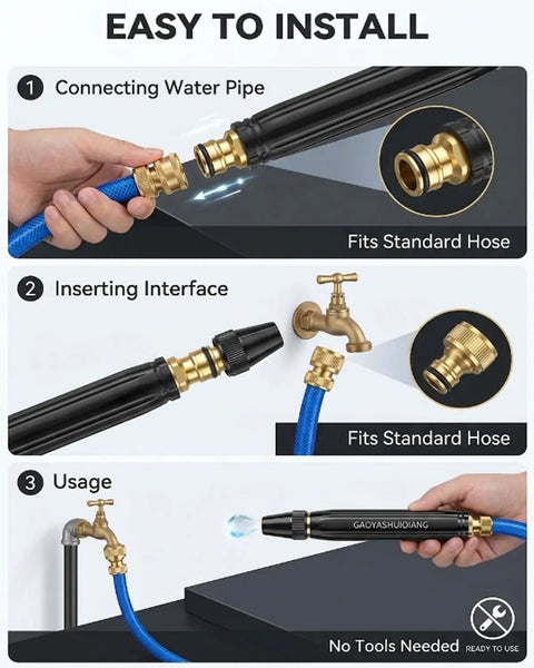 High Pressure Water Gun For Car Cleaning And Home Use Handheld Sprayer With Booster Nozzle And Hose Beast Auto Spray Tool installation