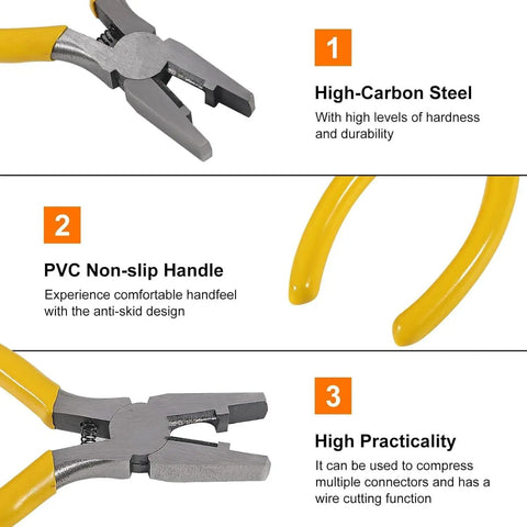 Must Have Waterproof Gel Filled Wire Connector Kit 151 Piece All In One Crimping Pliers with PVC Non-slip Handle