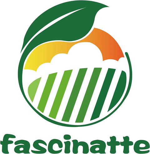 Fascinatte logo with green leaf and farm field icon on white background