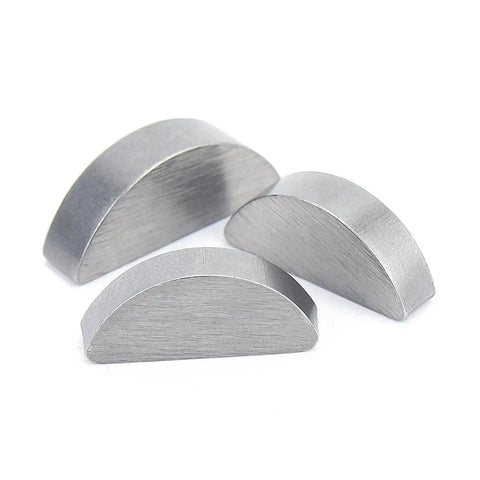 Heavy Duty Steel Woodruff Keys Set Covers M2 M2.5 M3 M4 M5 M6 M8 M10 Sizes silver steel keyway inserts