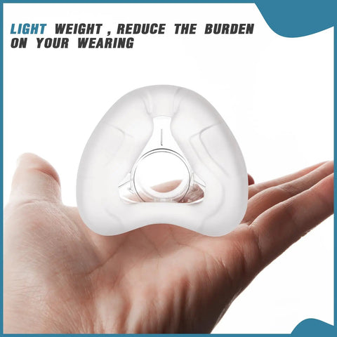 Replacement AirFit N20 Nasal Cushion Two Pack on hand, medium size, lightweight white cushion, for original frame.