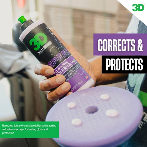 All In One Car Polish And Wax That Corrects Scratches And Swirls Provides Clear Coat Safe Sealant And A High Gloss Finish Easy One Step Application 16oz Made In USA in hand