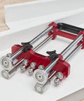 Two Station Metal Bender Pro Grade For Precise Bends Under 150mm, Adjustable Roller Spacing From 0.5mm To 1mm, on a workbench