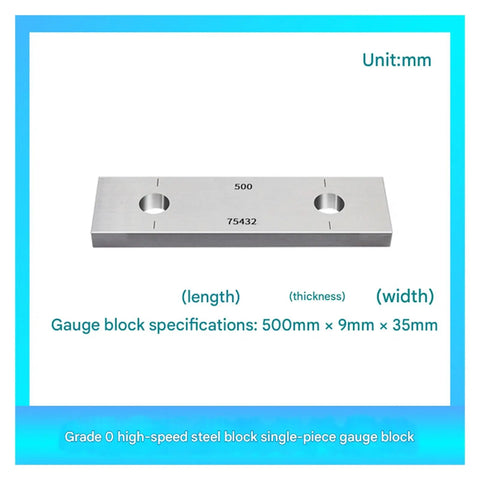 Pro Level 500mm Steel Calibration Block Gauge Dead Nuts Precise Under.0005 Millimeters Right Angle Master Block showing specifications.