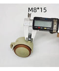 Rock Solid Four Pack Of Universal Type P Plate Casters Featuring Smooth Rubber Coated Treads and Tough Plywood Mounting Stems, measuring M8*15.