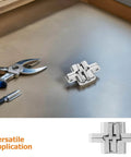 4 Pack 43mm Zinc Alloy Concealed Folding Hinges For Jewelry Boxes And Small Cabinets, Hidden Cabinet Hinges With 180 Degree Opening
