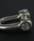 Rock Solid 1/2 Inch Chain Shackle Clevis Bow Ring Forged From Saltwater Proof 316 Stainless Steel close-up view.