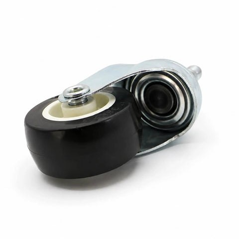 RuiJOTWAT 4Pcs Caster Wheels for Oil-Filled Radiators Swivel Casters with Brakes Easy Installation Replacement Wheels for Electric Heaters and Furniture Silver with black rubber wheel