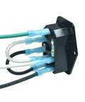 2 Pack IEC320 C14 Panel Mount Power Connector Socket 15A 250V with 14 AWG Copper Terminals Black 7 Pin Design visible wiring