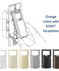 Motion Sensor In Wall Switch with color-changing faceplates for 15 Amp Single Pole and Multi Way Occupancy Sensor 180 Degree Coverage