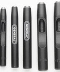 Six Piece Hollow Steel Punch Set From Three Sixteenths Inch To Half Inch With Roll Pouch Perfect For Leather Rubber Gasket Material