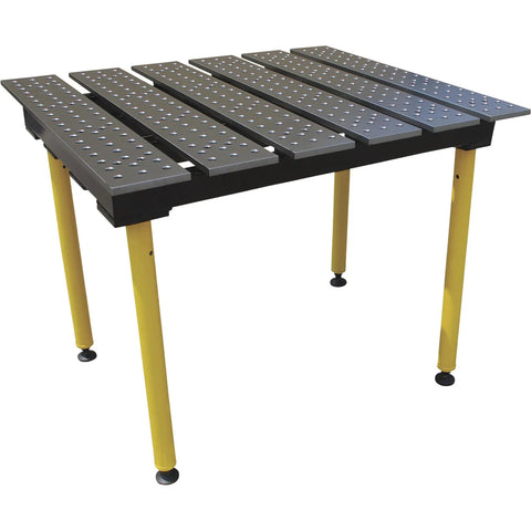 Badass Heavy Duty Modular Welding Table Built With Legit Cnc Machined Five Eighth Peg Holes And A Solid Two Inch Grid for efficient metal work.