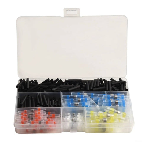 Waterproof Heat Shrink Solder Wire Connectors Sealed Butt Terminals With Hot Melt Glue Seal For Heavy Duty Electrical Wiring Repairs And Auto Connections, 300 pack case