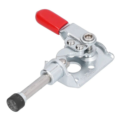 Heavy Duty Adjustable Toggle Clamp With Push Pull Action And Quick Release For Woodworking Welding And DIY Projects Jigs And Home Decor With Pro Grade Reliability And Easy One Hand Operation, red handle