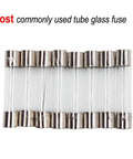 Inline AGC Fuse Holder Kit With 5 Pieces 6x30mm Screw Type 16 AWG Wire And 100 Fast Blow Glass Fuses 6x30mm Assorted Set 0.5A To 15A