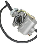 PZ20 Carburetor Upgrade for 50cc to 125cc Chinese Kids ATV Quad Dirt Bike Go Kart 4 Stroke Engines, top view of carburetor