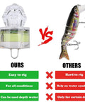 Comparison of 10 Pack Deep Drop LED Fishing Lights With Automatic Flashing Underwater Attractant against traditional lure