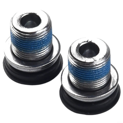 2 Pack Bicycle Crank Arm Bolts For ISIS Axle Ebike M15 Thread Steel With Plastic Seal Black 15mm Length 8mm Hex Socket Easy Install Rustproof Cycling Parts Kit, two bolts