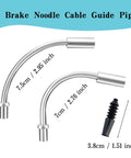 V Brake Noodle Cable Guide Pipe Kit with Rubber Boots for MTB Rigs and More, 90° and 110° bend pipes shown with dimensions.