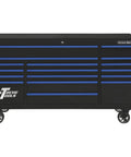 Heavy Duty 17 Drawer Rolling Tool Chest Cabinet 72 Inch Wide Shop Rig Storage With Smooth Mag Wheels And Crisp Blue Pulls