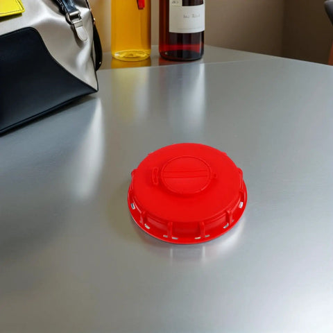 Fresh Durable Red Ibc Tank Lids For Tanks on a table, heavy duty ABS plastic cover with vent design for safe storage.