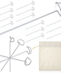 24 Pack 6 Inch Archery Target Pins With Loop Handle Built Tough Stainless Steel Ground Stakes