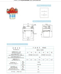 Heavy Duty MZJ-50D DC Contactor Relay for Truck Stacker And Forklift Power Supply 48 Volt shown with wiring and dimensions.