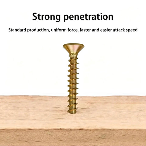 Flat Head Wood Screws Set Assortment 360 Pieces With Phillips Driver Bit Self Tapping Screws For Wood And Metal Zinc Plated Countersunk Full Thread Easy To Install Durable Bit Included Ideal For DIY Home Projects, zinc screw in wood