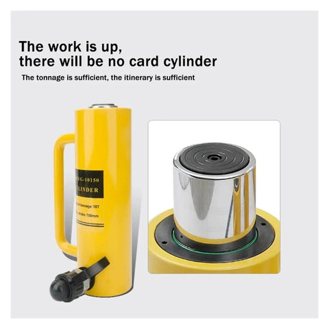 Heavy Duty Hollow Hydraulic Cylinder Jack Single Acting Oil Lifting Tool With Beefy 10 20 30 And 50 Ton Capacity For Rock Solid Industrial Raising Jobs And Zero Fuss Operation