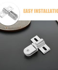 Four Pack Built Tough Heavy Duty Frameless Glass Shower Door Hinges With Bidirectional Opening Micro Adjustment Alignment Alloy