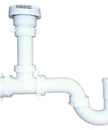 Air Admittance Valve and 1-1/2 Inch P-Trap Kit for Sink Drain, Easy Install Kitchen and Bath Venting, White Tubular P-Trap