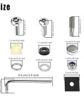 Lock Your Plates Down Super Tight With This Hella Durable Anti Theft License Plate Screws Kit size chart showing screws and tools.