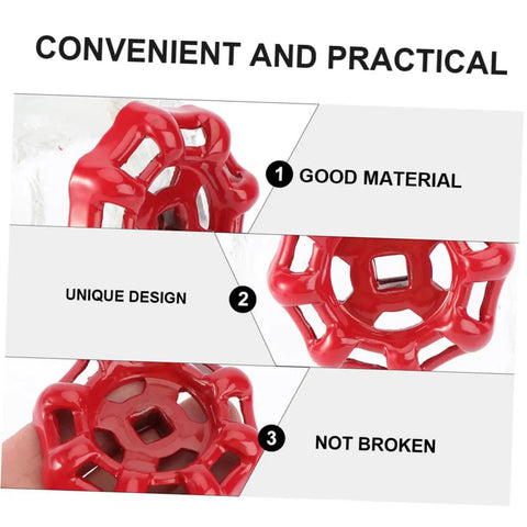 Ten Pack Cast Gate Hand Wheel Handles For Valve And Plumbing Use With Precise Design shown in red metal with unique design