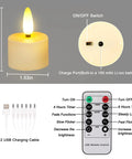 USB Rechargeable 3D Wicks Tealight Candles Flameless Flickering Battery Operated With Remote Control And Timer product image