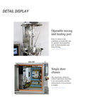 High Precision Electric Auger Filler Machine For Spices And Toner Powders 0.5 To 300 Grams with open mixing port and chassis display.