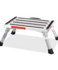 Non Slip Folding RV Steps With Adjustable Height, Lightweight Aluminum Step Stool, 4 Height Settings, Heavy Duty 1000 Pound Capacity, non-slip platform