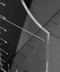 Close-up of Pro T Shirt Ruler Guide For Easy Accurate Alignment Of Vinyl And Sublimation Designs On Shirts With Built In Size Chart
