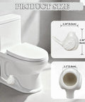 Slick White Bird Ceramic Toilet Bolt Covers Decorative Set Of Two Hides Rusty Floor Fasteners For Total Bathroom Glow Up No Fuss Install Smooth Home Refresh For Any Space size details showing dimensions.