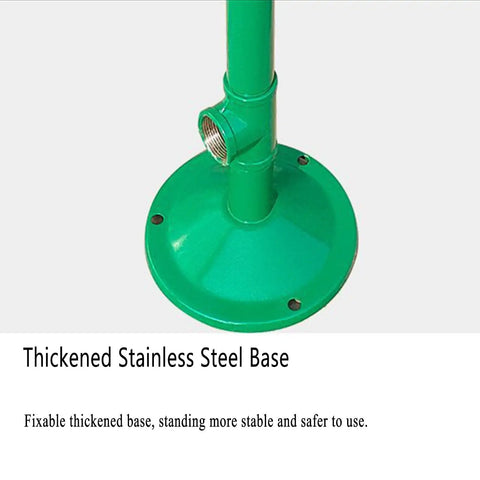 Base of Emergency Eye Wash Station With Eyewash And Shower Kit In Stainless Steel With ABS Coating Double Nozzle Water Flow