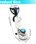 Commercial use Heavy Duty Floor Polisher And Buffer with 18 inch cleaning head, three brush heads, 175 RPM, 3 gallon tank.