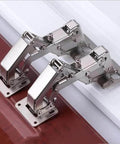175 Degree Frameless Cabinet Hinges With Soft Close, Hydraulic Adjustable Mount, Full Cover 4 Pieces in heavy duty steel