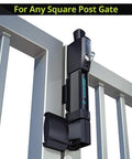 MagnaLatch Vertical Pull 12 Inch Gate Latch With Magnetic Lock System installed on a square post gate
