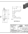 Technical drawing of 1 Inch Nylon Ladder And Pole Clips Injection Molded Marine Grade Spring Clamp Holder with dimensions.