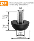 8 Pack M8 Thread Adjustable Leveling Feet Kit For Outdoor Furniture, Stainless Steel 8mm Construction With 1.25mm Thread Pitch