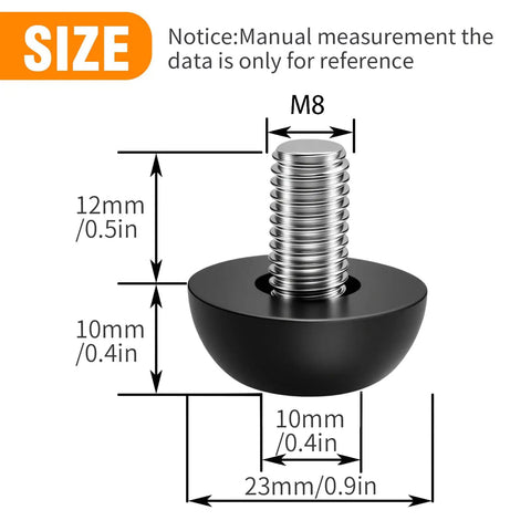 8 Pack M8 Thread Adjustable Leveling Feet Kit For Outdoor Furniture, Stainless Steel 8mm Construction With 1.25mm Thread Pitch