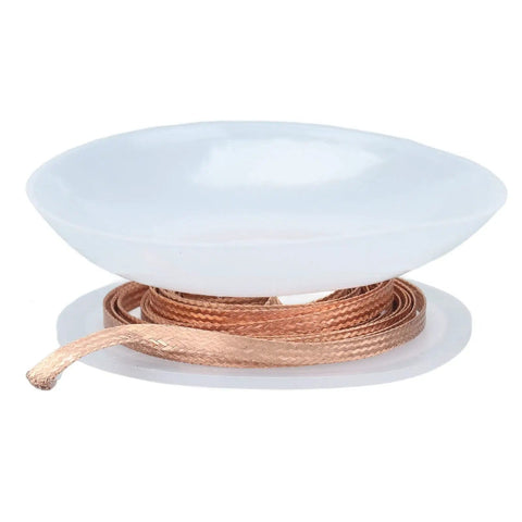 Pro Grade Desoldering Wick No Clean Alloy Copper Solder Removal Braid for Electronics, 1.5m Length, 3.0mm, on circular spool