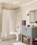 Bathroom showing Ventilation Fan With LED Light For Roomside Installation ENERGY STAR 110 CFM Exhaust Ultra Quiet 1.5 Sones
