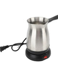 Electric Coffee Pot With Ergonomic Handle 600 Milliliter Stainless Steel Turkish Coffee Maker Kettle Delivers Barista Vibes For 5 to 6 Cups Fast 110V US Plug Multi Purpose For Coffee Tea Milk At Home